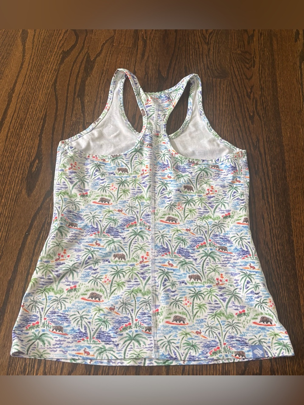 Rabbit Running California Print Racerback Tank Womens small - Picture 2 of 4